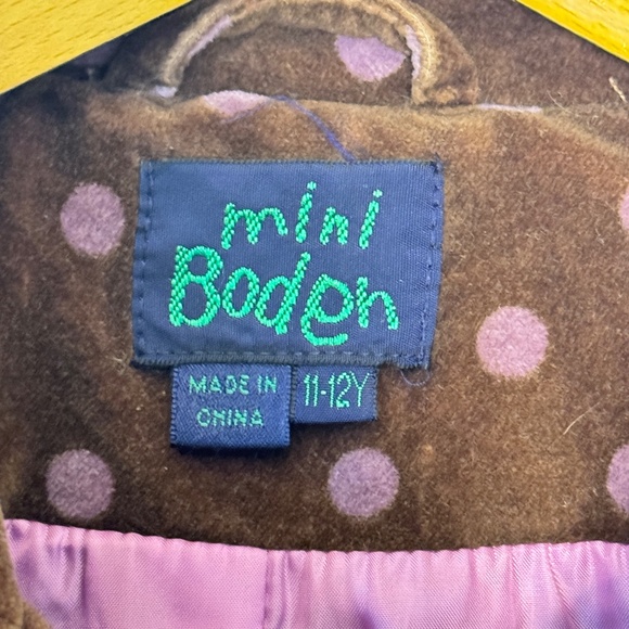 MINI BODEN Girl's Velvet Coat - Picture 3 of 4